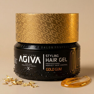 ژل مو Agiva مدل GOLD GUM 04 با نگهدارندگی فیبری قوی