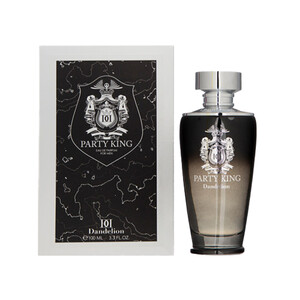 عطر مردانه دندلاین مدل PARTY KING با رایحه خنک و تلخ مرکباتی چوبی حجم ۱۰۰ میل