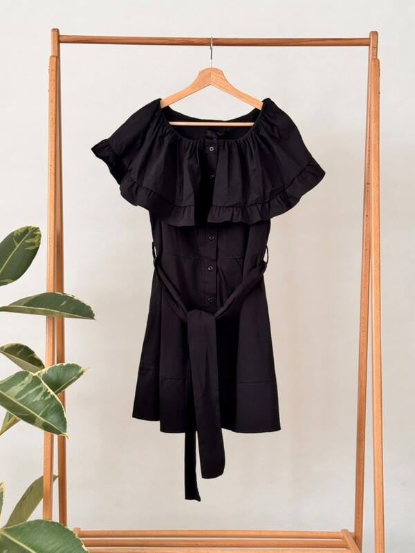 پیراهن مجلسی یقه چین‌دار