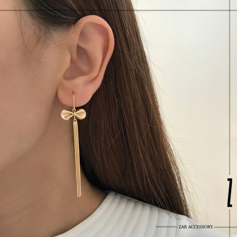 گوشواره پاپیون آویزی