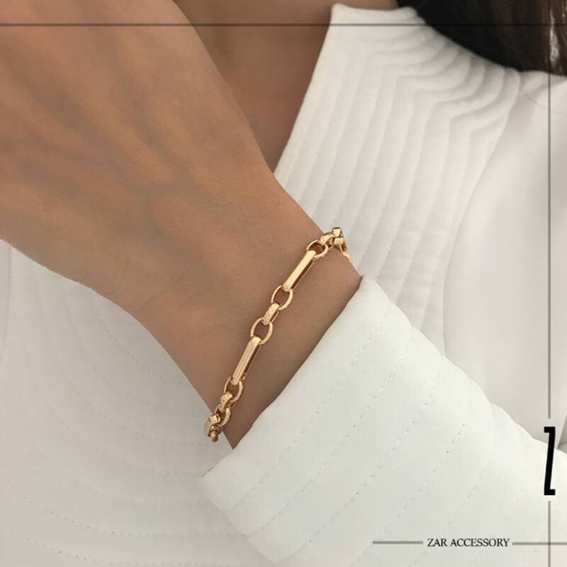 دستبند زنجیری حلقه و بیضی