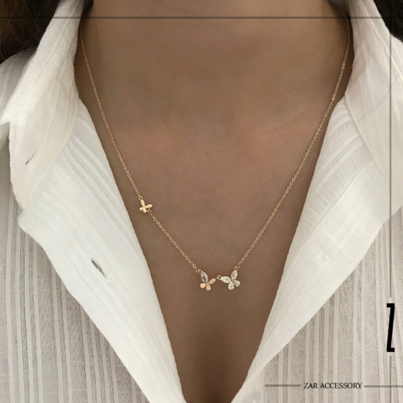 گردنبند سه پروانه