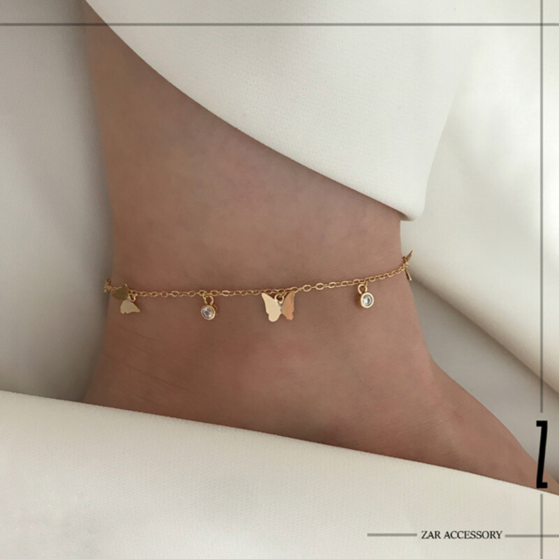 پابند آویز پروانه و نگین