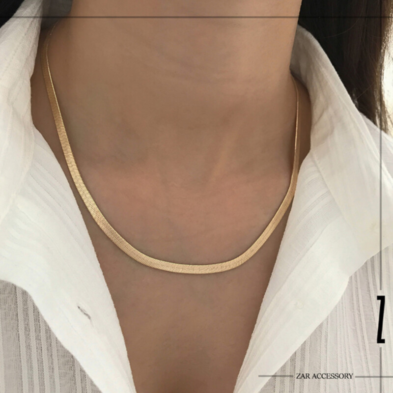 گردنبند هرینگبون فلت 4 میل