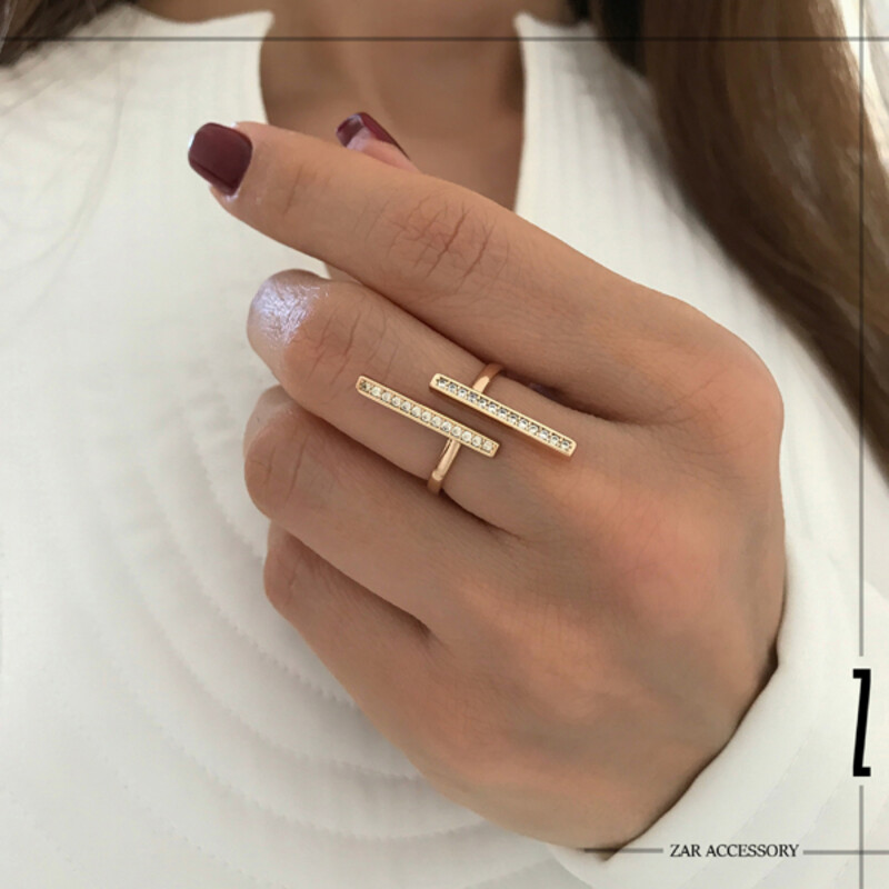 انگشتر دو خط موازی