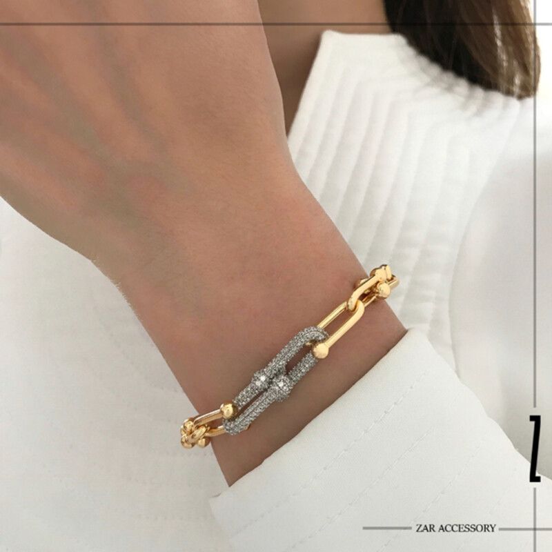 دستبند تیفانی دو رنگ