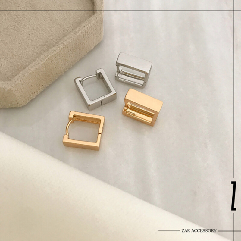 گوشواره مربعی آینه‌ای