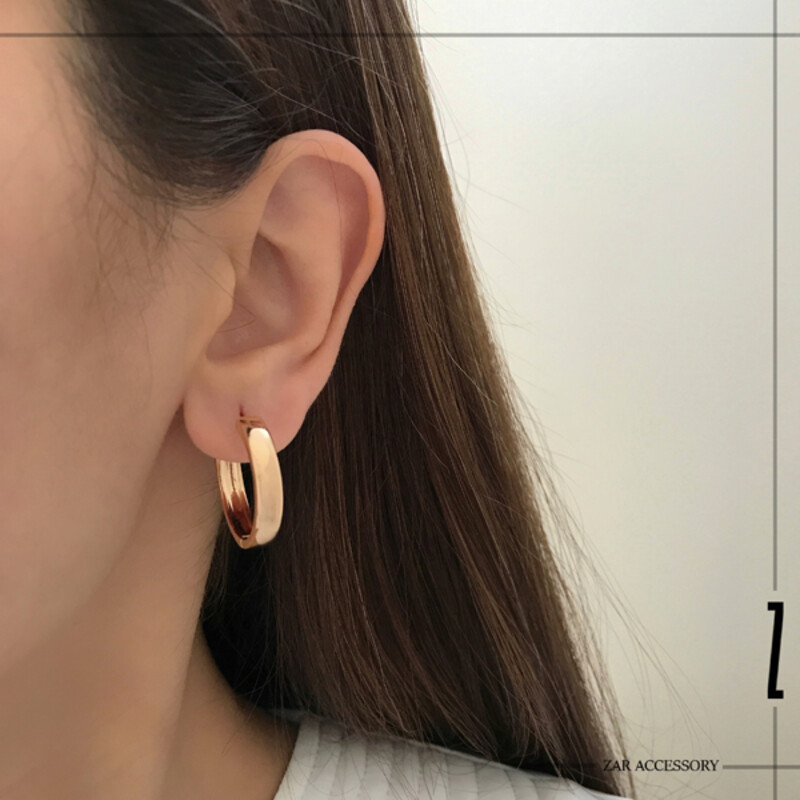 گوشواره حلقه‌ای آینه‌ای