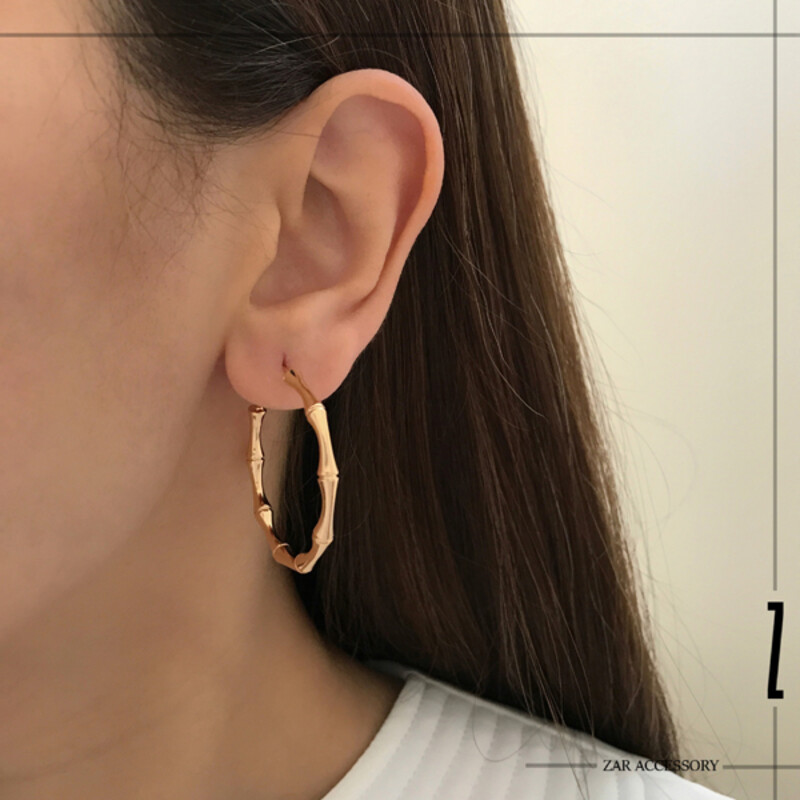 گوشواره حلقه‌ای بامبو