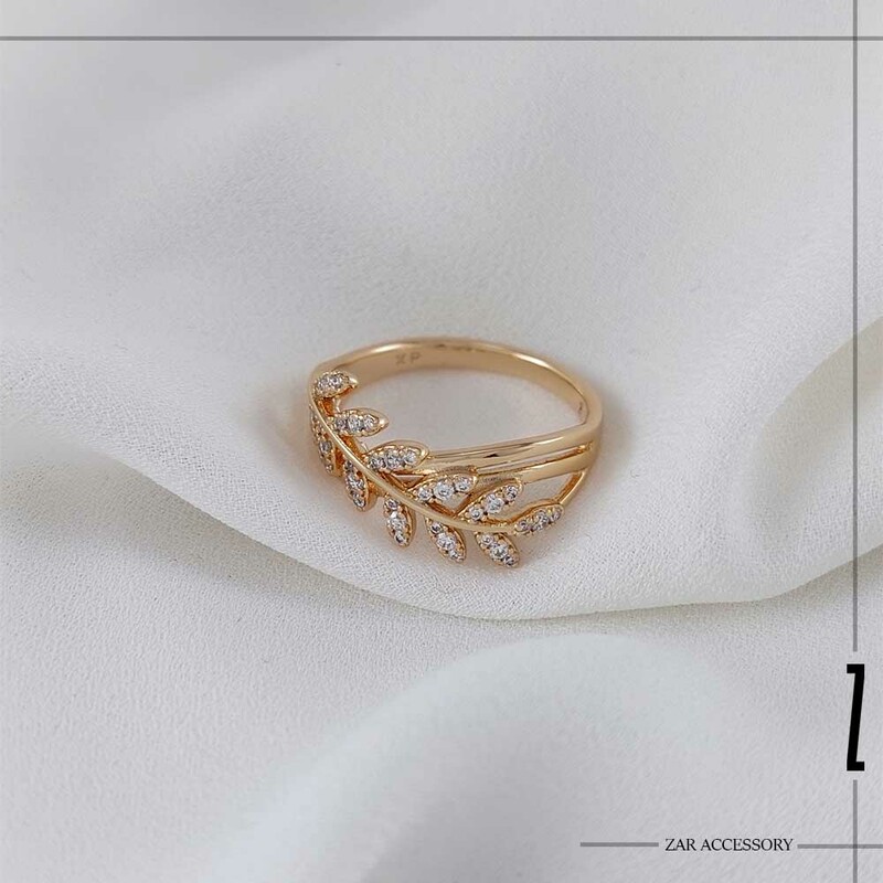 انگشتر زنانه گندم نگین‌دار