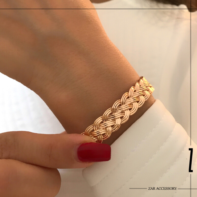 دستبند زنانه بنگل بافت