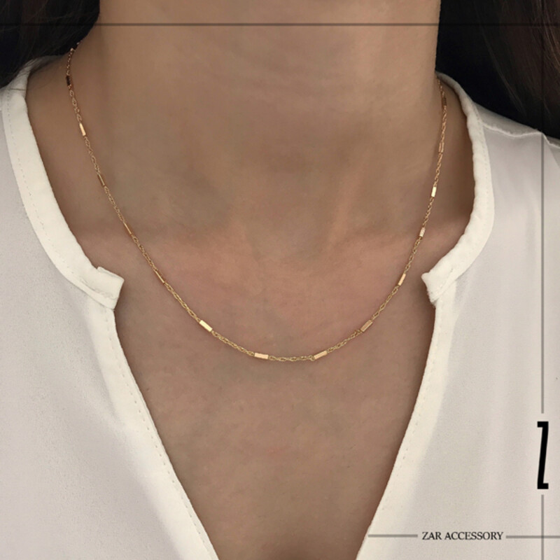 گردنبند زنانه زنجیر گره‌ای آجری