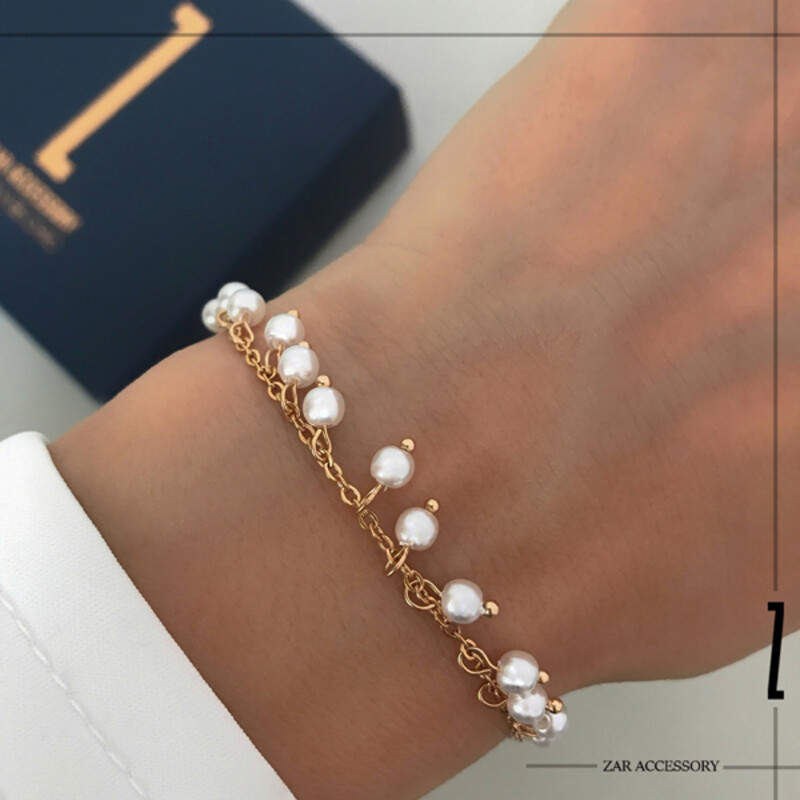 دستبند زنانه دور مروارید