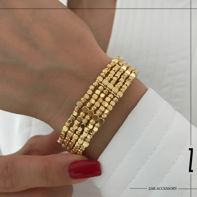 دستبند زنانه مولتی لاین دوریکا و مکعبی