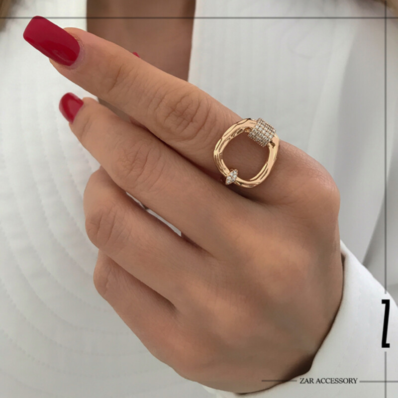 انگشتر زنانه اسنفل یک طرفه