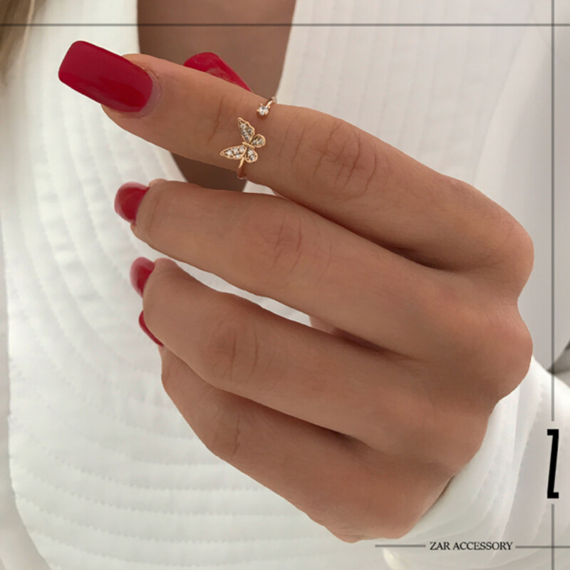 انگشتر زنانه بند انگشتی پروانه