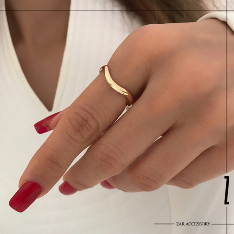 انگشتر زنانه رینگ مواج