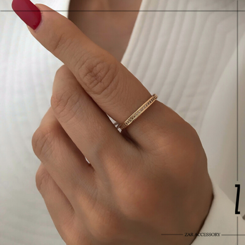 انگشتر زنانه رینگ دور نگین