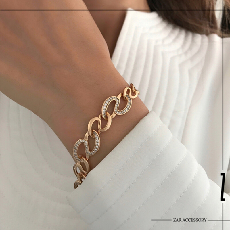 دستبند بی‌نهایت نگین‌دار