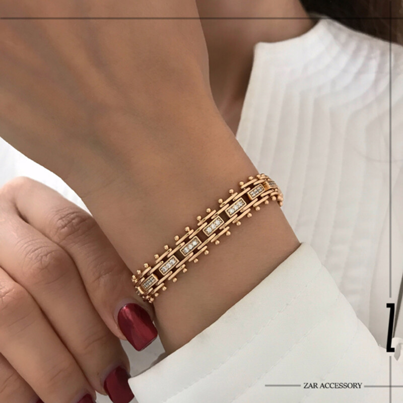 دستبند رولکس نگین‌دار