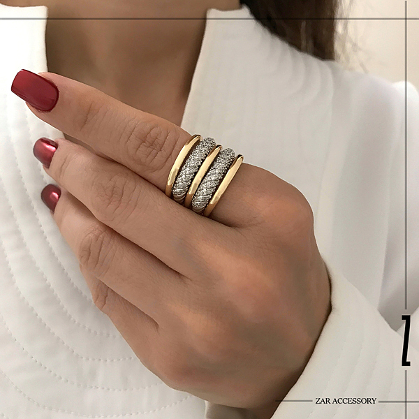 انگشتر پورتفینو رینگ دو رنگ