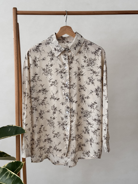 شومیز طرح برگ کرپ