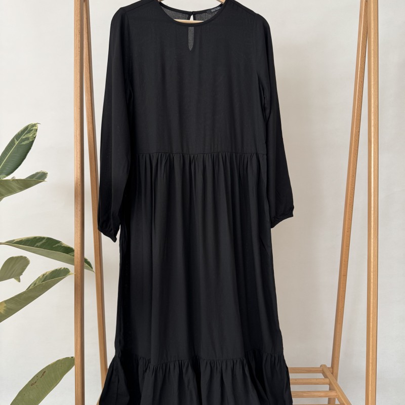 پیراهن نخی مشکی