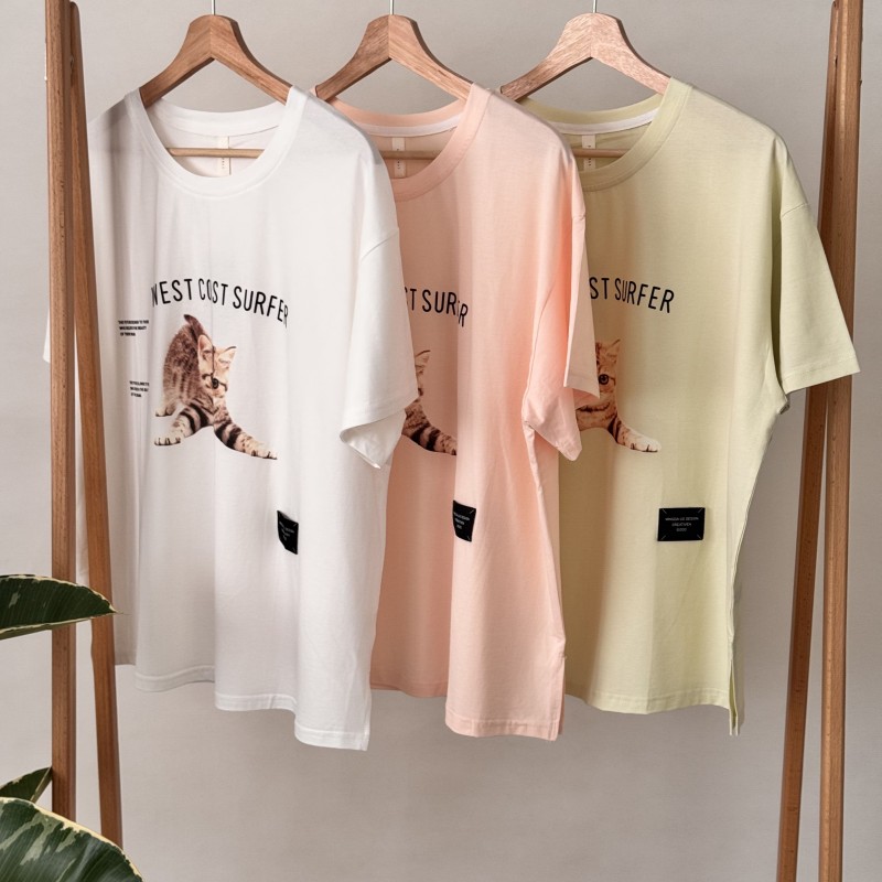 تیشرت طرح گربه