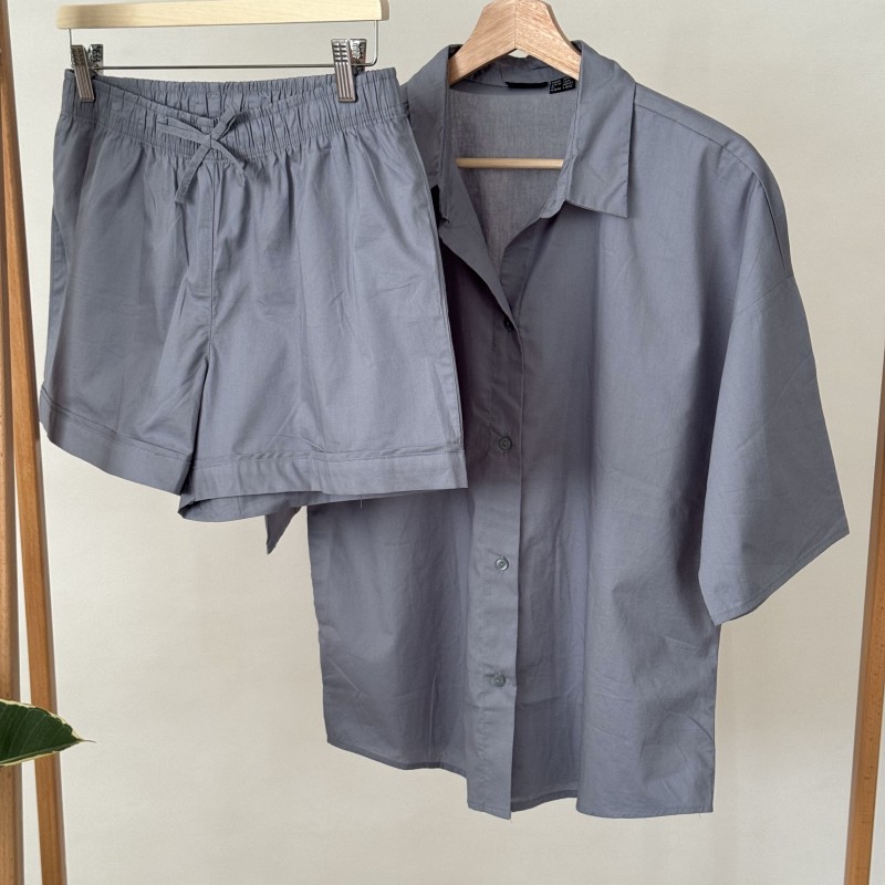 شومیز و شلوارک تک رنگ