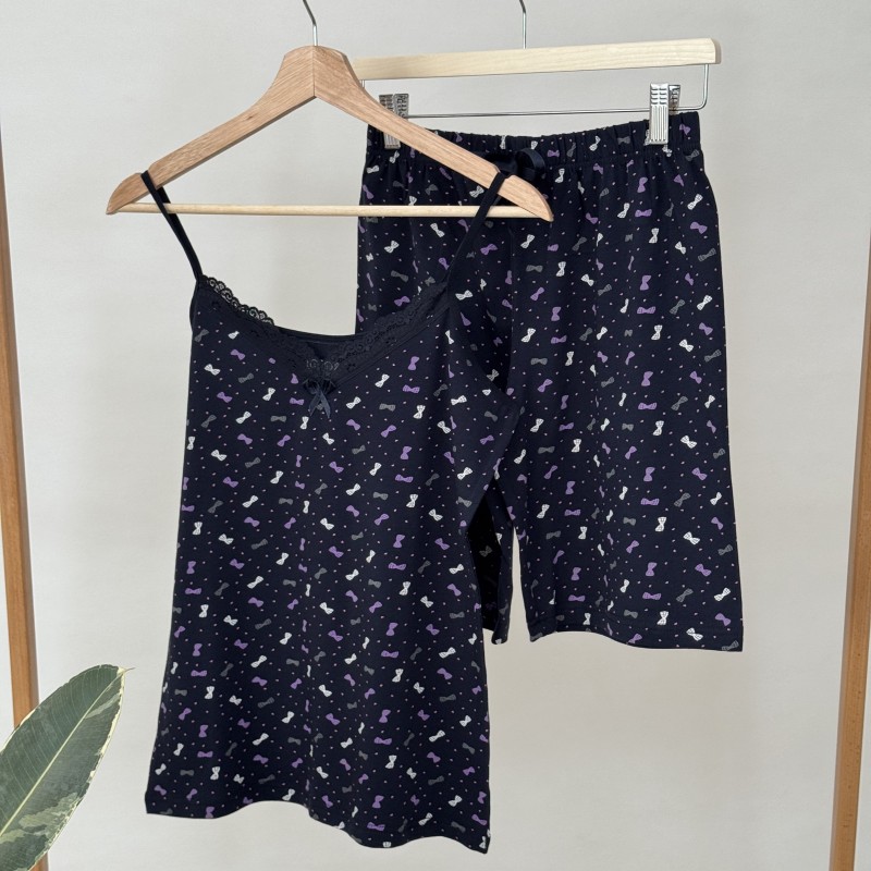 ست تاپ و شورتک میسپل طرح پاپیون