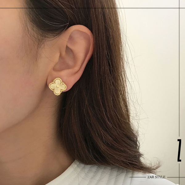 گوشواره ونکلیف تراش تک گل