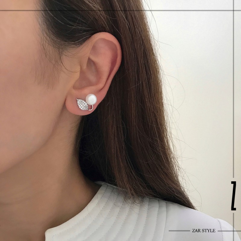 گوشواره برگ و مروارید