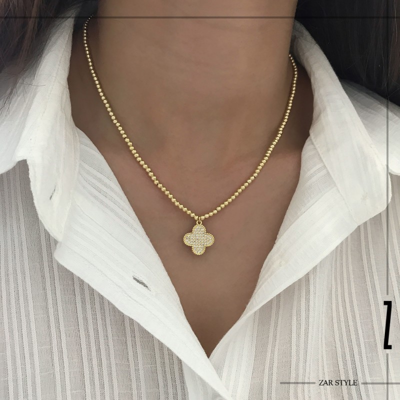 گردنبند زنانه ونکلیف نگین‌دار