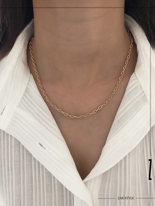 گردنبند حلقه بیضی ظریف