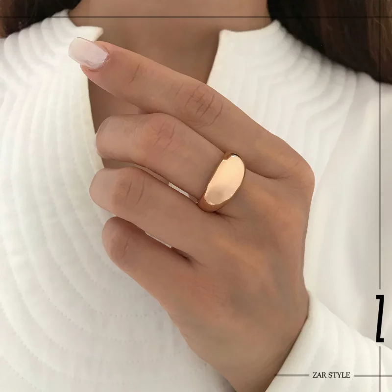 انگشتر زنانه گنبدی آینه‌ای