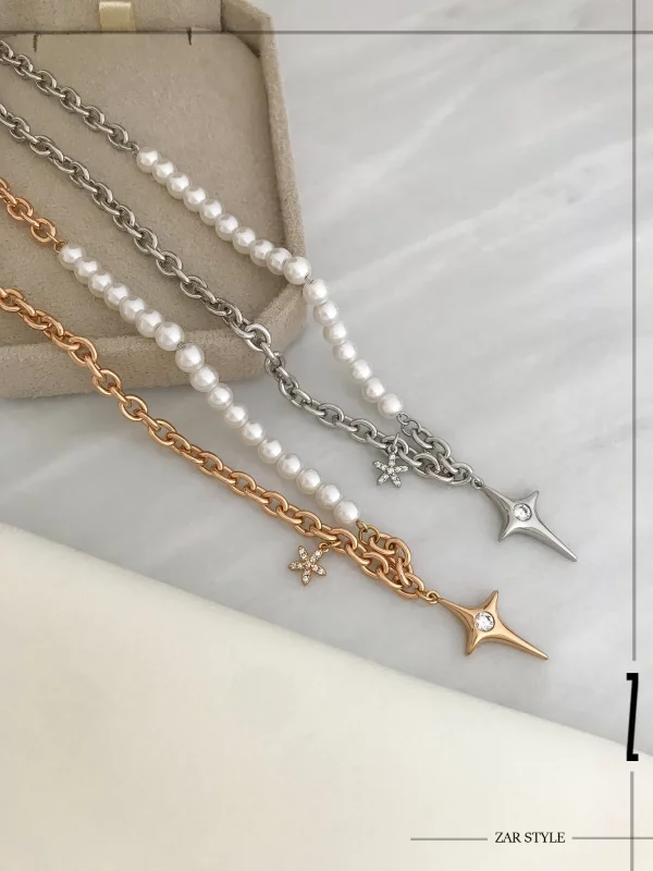 گردنبند مرواریدی ستاره شمالی