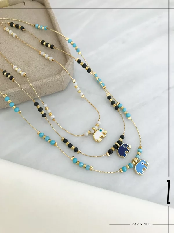 گردنبند منجوقی آویز فیل