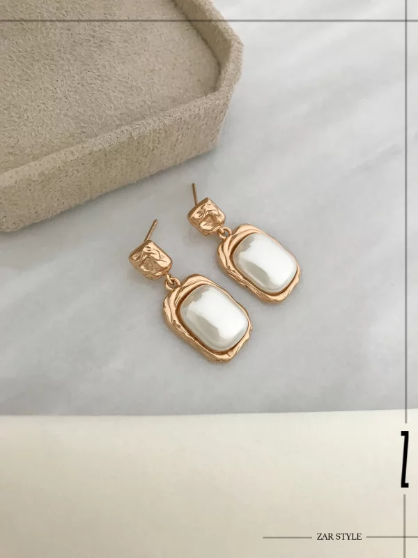 گوشواره مروارید آویز آدامسی