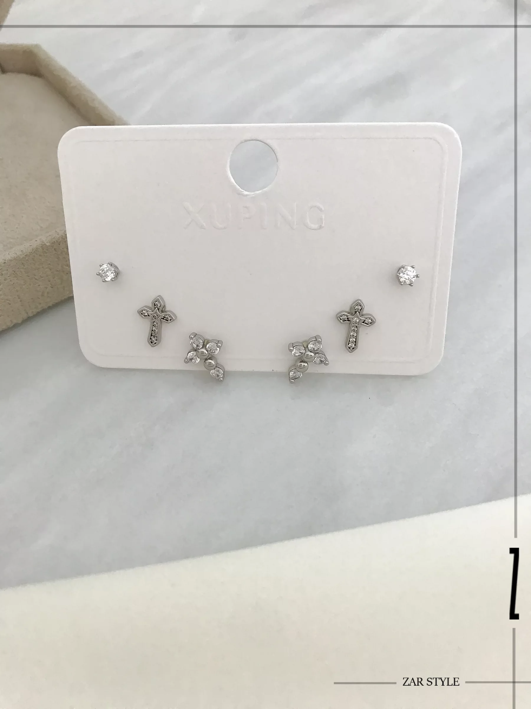 گوشواره سه جفتی صلیب