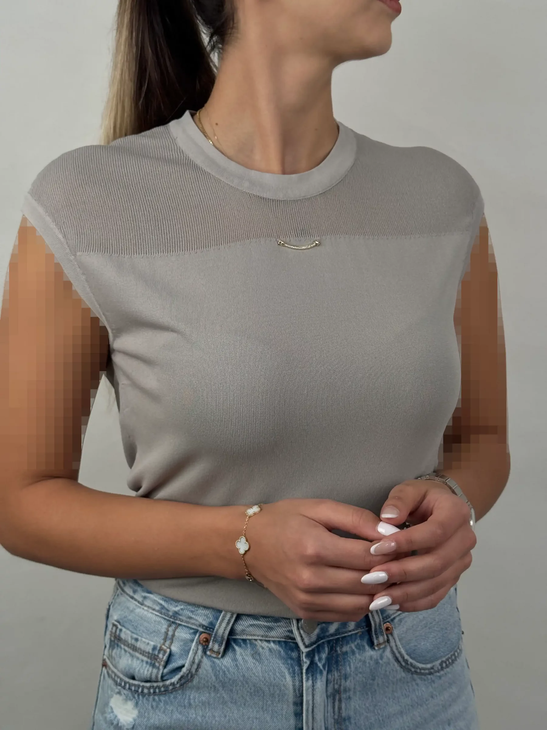 تاپ یقه کریستال کد 101