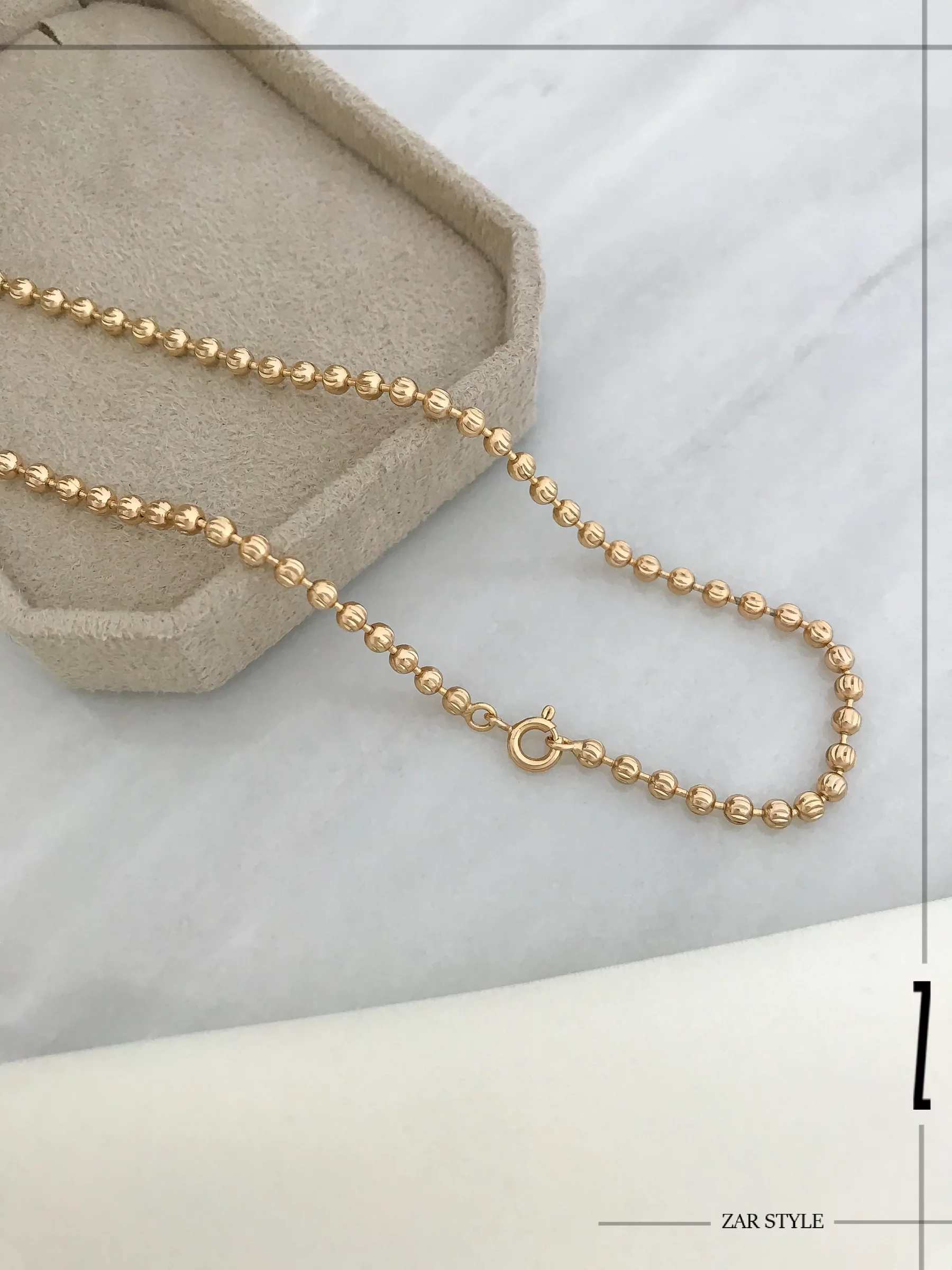 گردنبند البرنادو تراش آینه‌ای