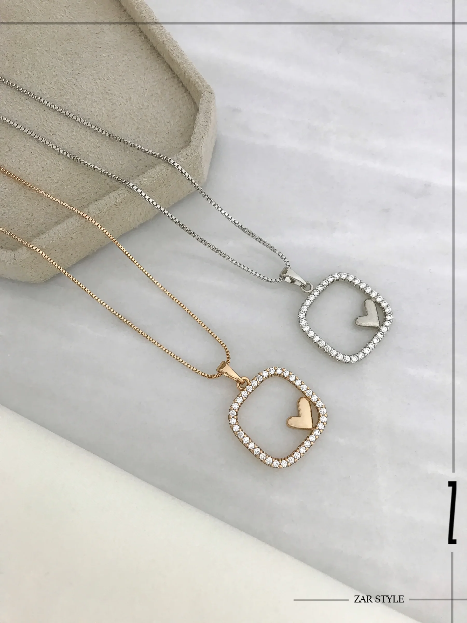 گردنبند زنانه قلب تنها