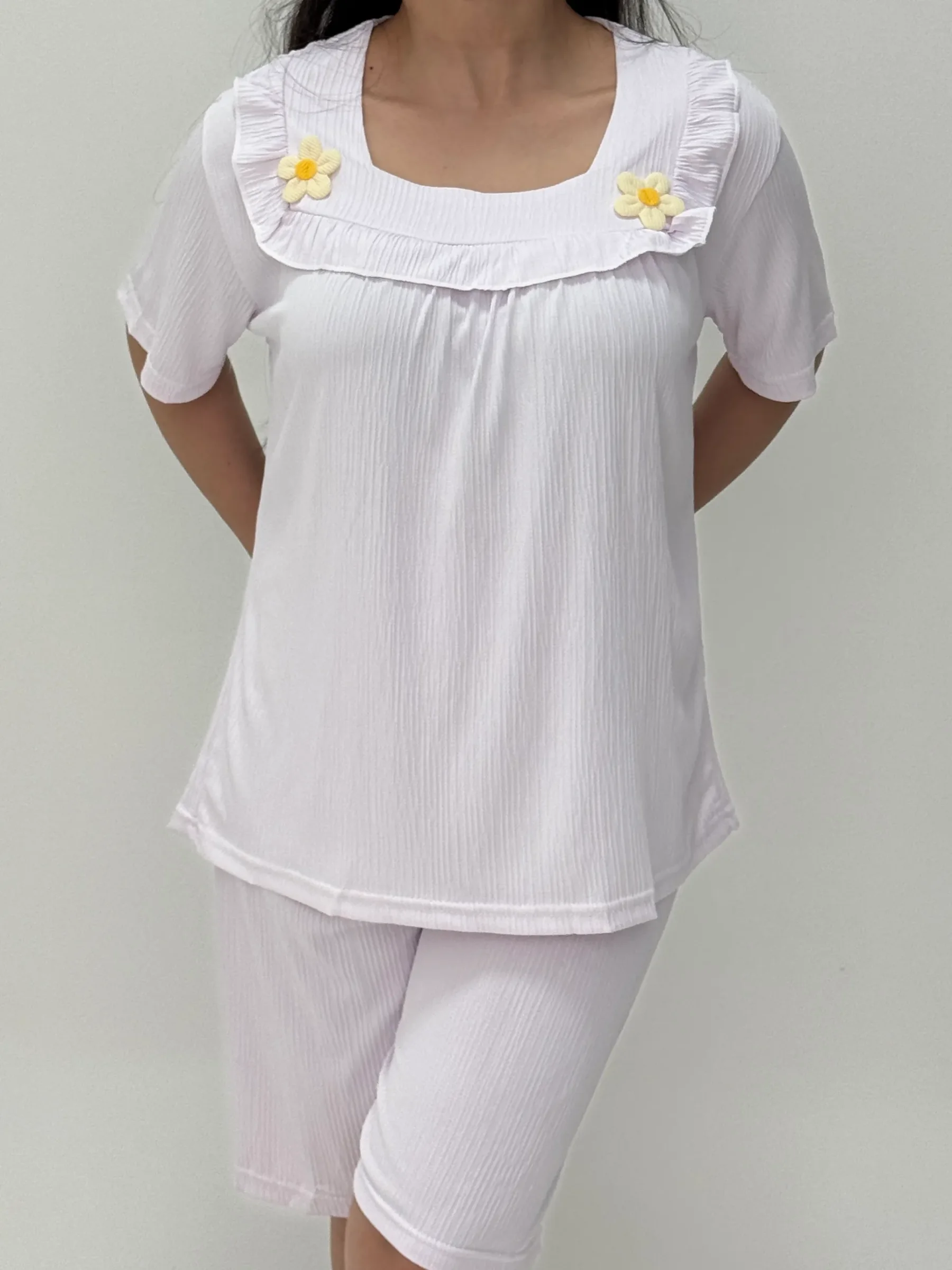 ست لباس راحتی بلوز و شلوارک کد 102