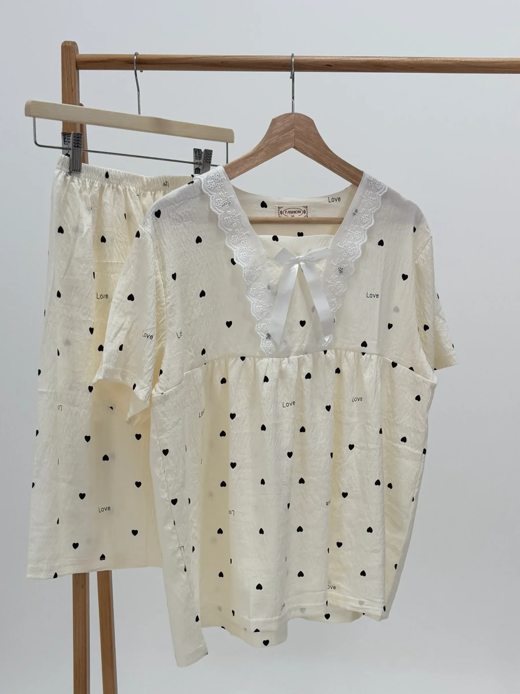 ست لباس راحتی بلوز و شلوارک کد 107