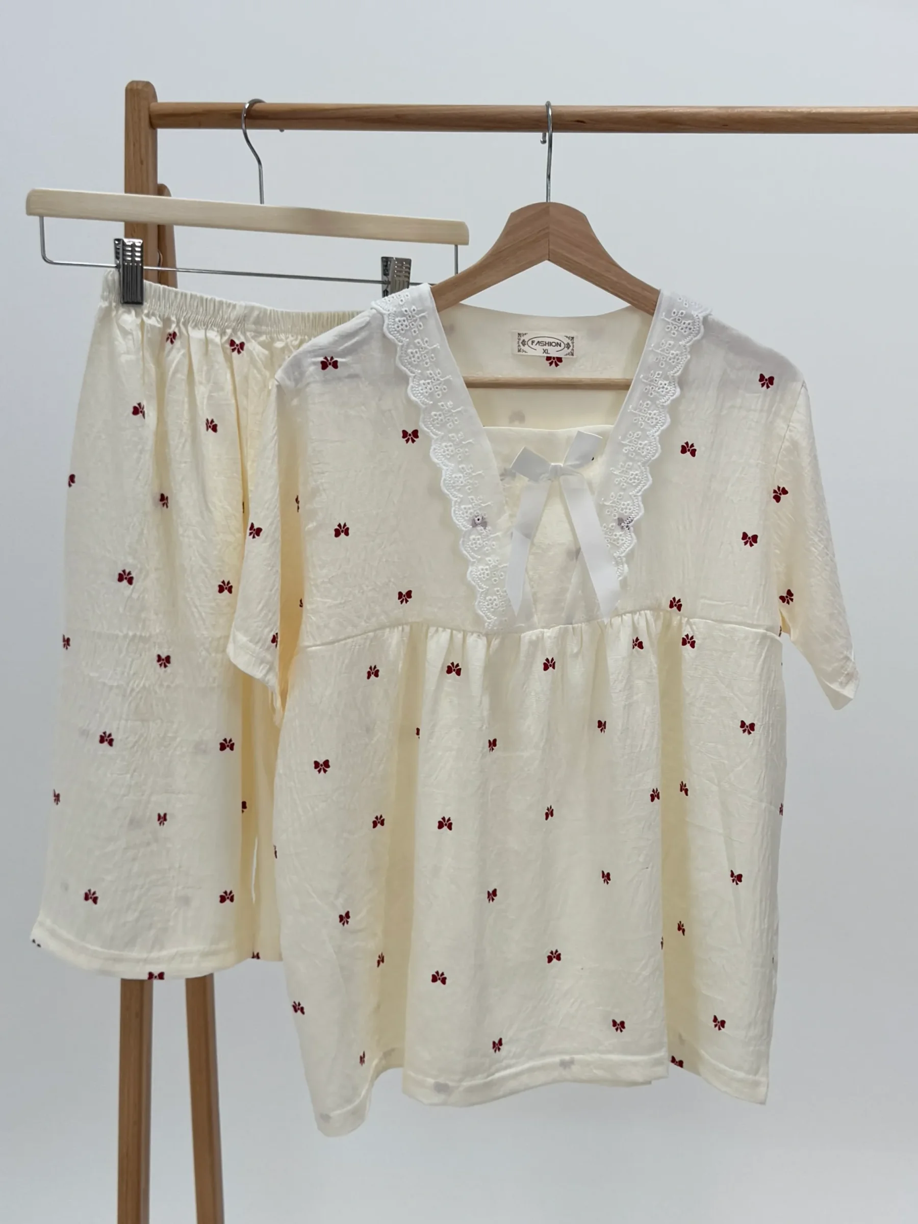 ست لباس راحتی بلوز و شلوارک کد 114