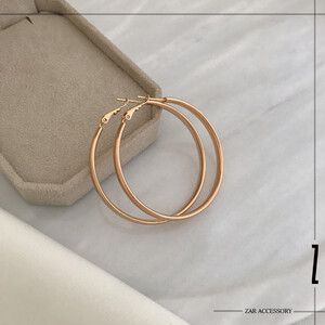 گوشواره حلقه‌ای آینه‌ای 4 میل