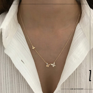 گردنبند سه پروانه