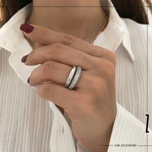 انگشتر حلقه و پشت حلقه رینگی