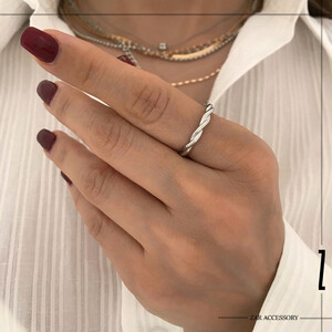 انگشتر طنابی آینه‌ای