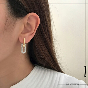 گوشواره تیفانی دو رنگ